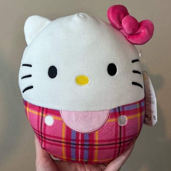 Other - NWT Hello Kitty Squishmallow Plaid Pink